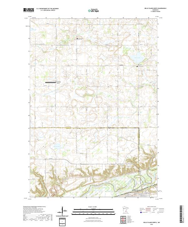 USGS Topographic Map – Belle Plaine North