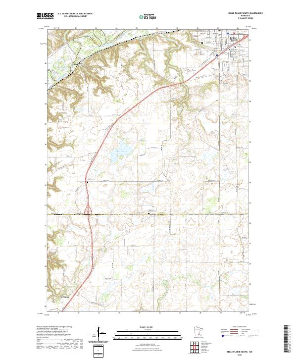 USGS Topographic Map – Belle Plaine South