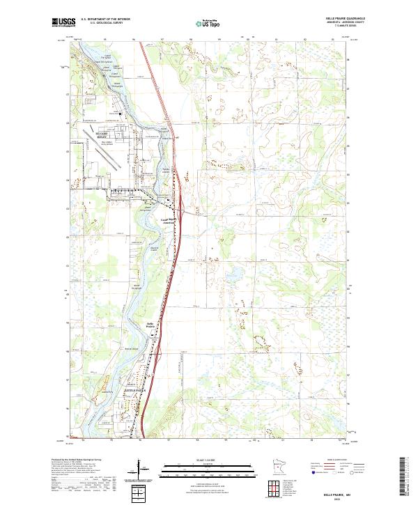USGS Topographic Map – Belle Prairie