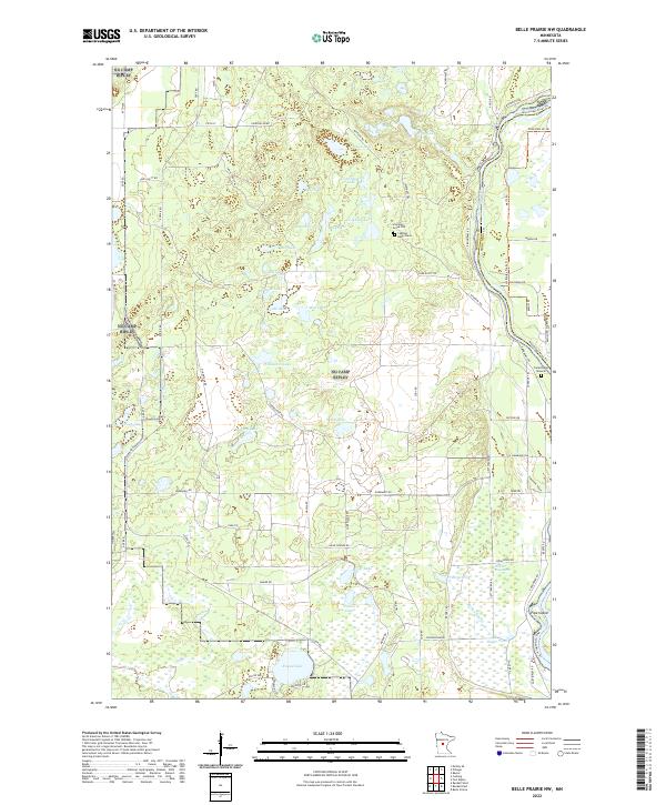USGS Topographic Map – Belle Prairie NW