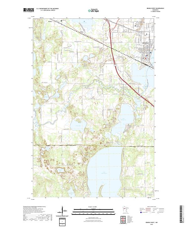 USGS Topographic Map – Bemidji West