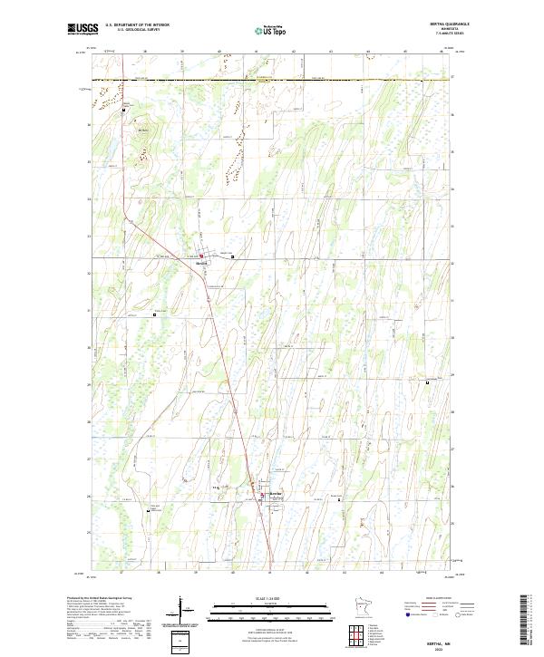 USGS Topographic Map – Bertha