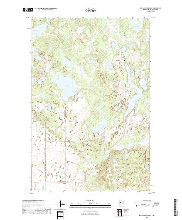USGS Topographic Map – Big Basswood Lake