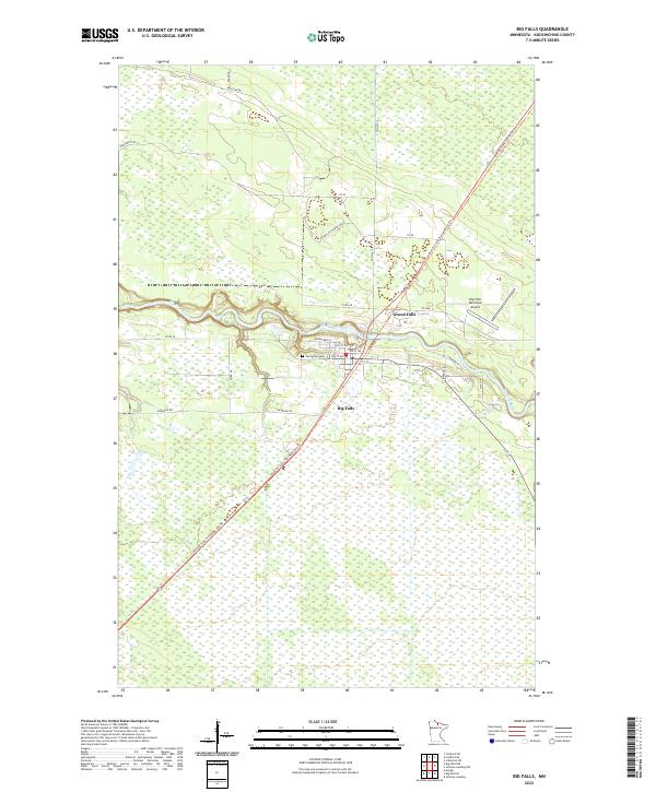 USGS Topographic Map – Big Falls
