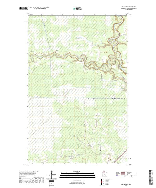 USGS Topographic Map – Big Falls NW