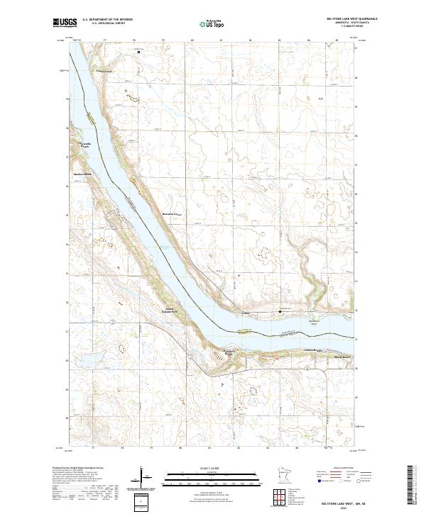 USGS Topographic Map – Big Stone Lake West