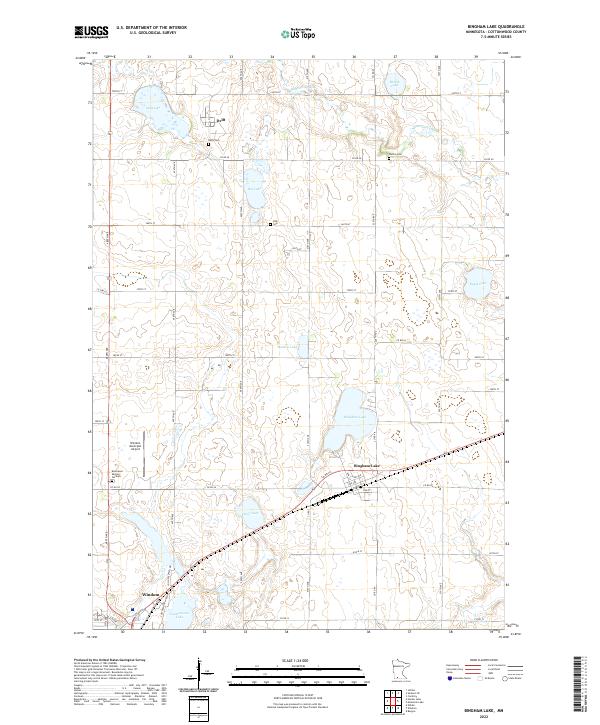 USGS Topographic Map – Bingham Lake