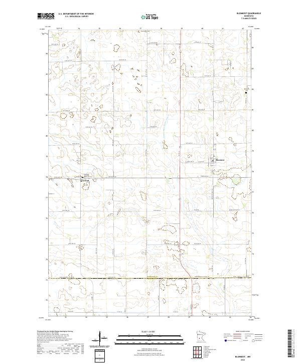 USGS Topographic Map – Blomkest