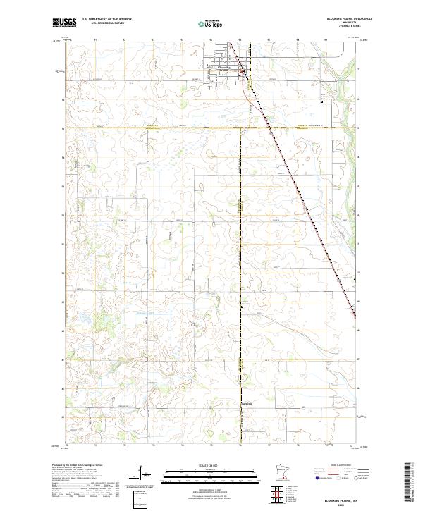 USGS Topographic Map – Blooming Prairie