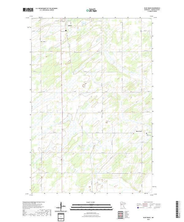 USGS Topographic Map – Blue Grass