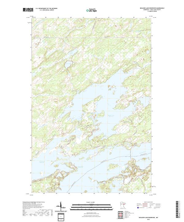 USGS Topographic Map – Boulder Lake Reservoir