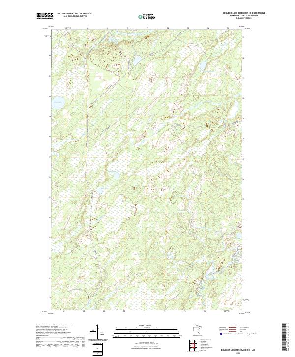 USGS Topographic Map – Boulder Lake Reservoir NE