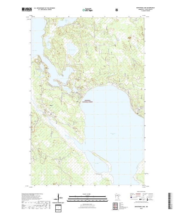 USGS Topographic Map – Bowstring Lake