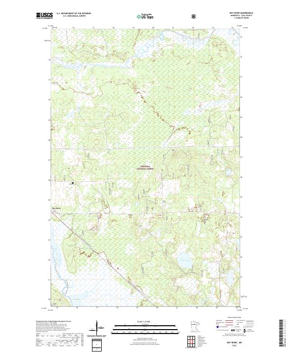 USGS Topographic Map – Boy River