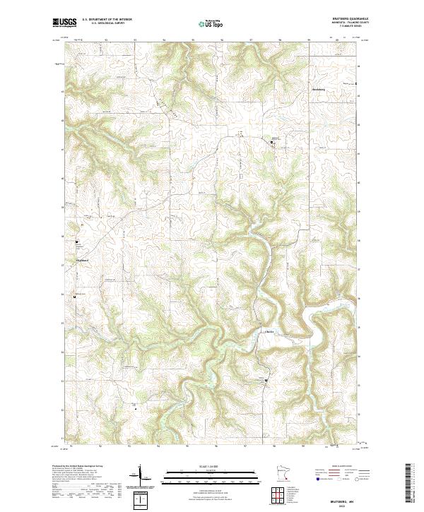 USGS Topographic Map – Bratsberg