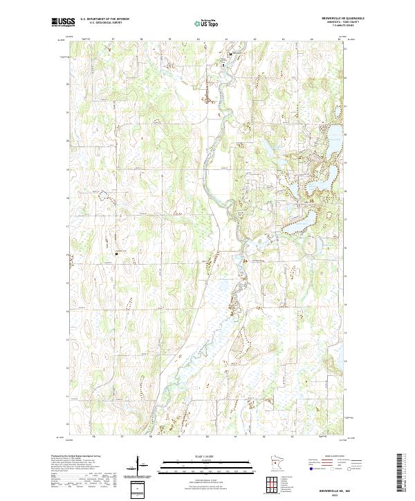 USGS Topographic Map – Browerville NE