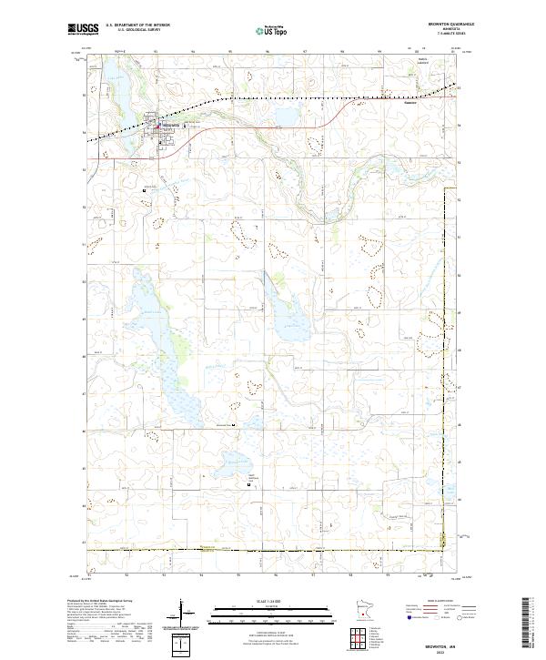 USGS Topographic Map – Brownton