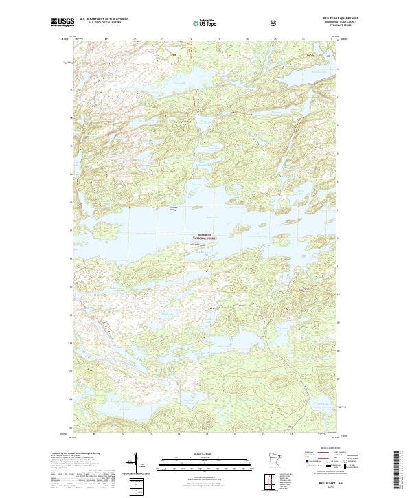 USGS Topographic Map – Brule Lake