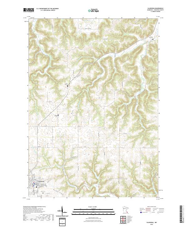USGS Topographic Map – Caledonia