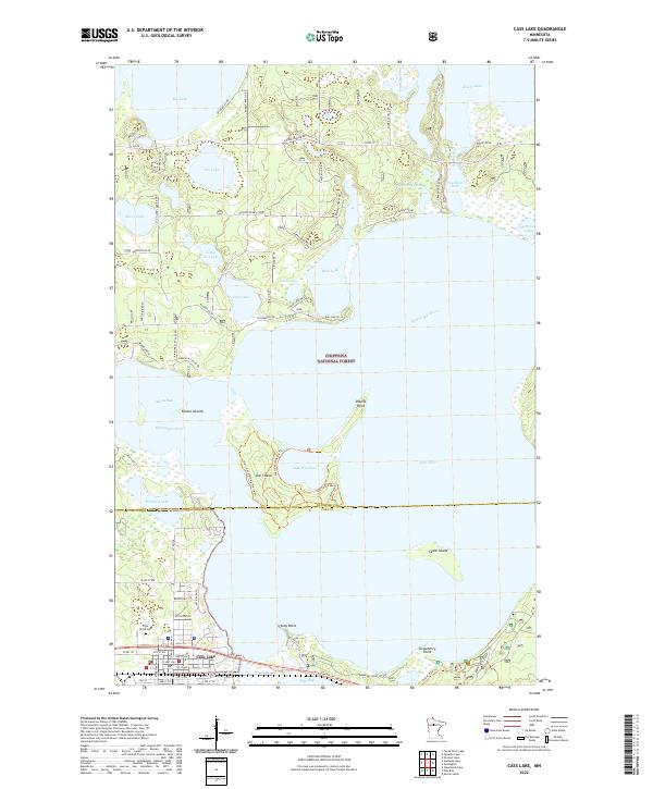 USGS Topographic Map – Cass Lake