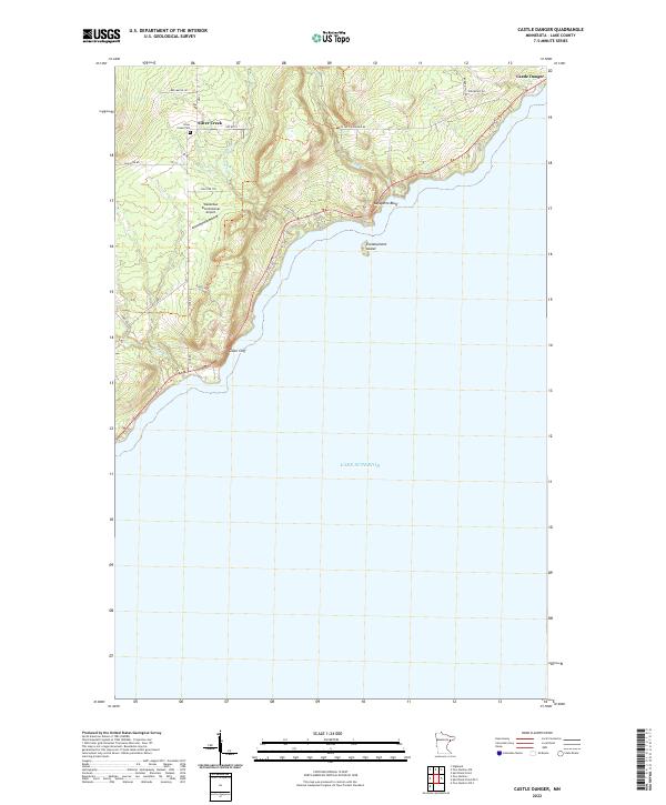 USGS Topographic Map – Castle Danger