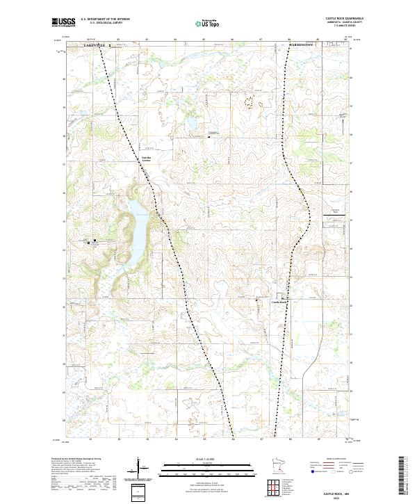 USGS Topographic Map – Castle Rock