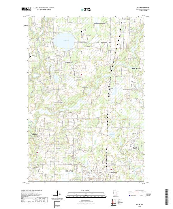 USGS Topographic Map – Cedar