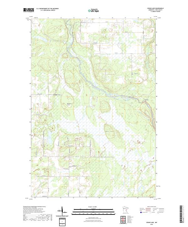 USGS Topographic Map – Cedar Lake