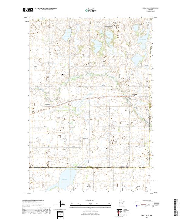 USGS Topographic Map – Cedar Mills
