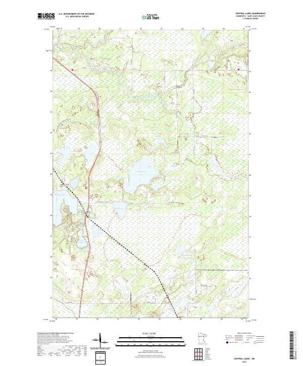 USGS Topographic Map – Central Lakes