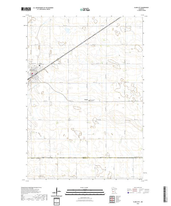 USGS Topographic Map – Clara City