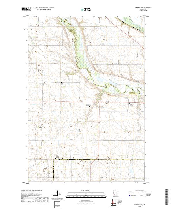 USGS Topographic Map – Clarkfield NE