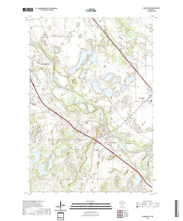 USGS Topographic Map – Clearwater