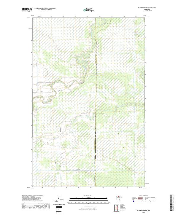 USGS Topographic Map – Clementson SW