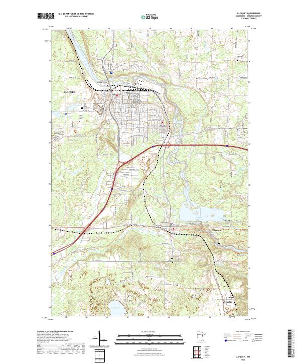 USGS Topographic Map – Cloquet
