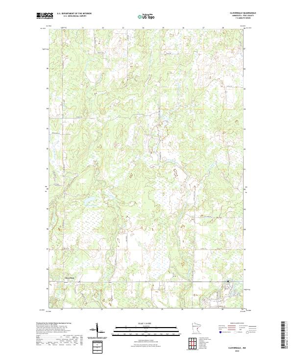USGS Topographic Map – Cloverdale