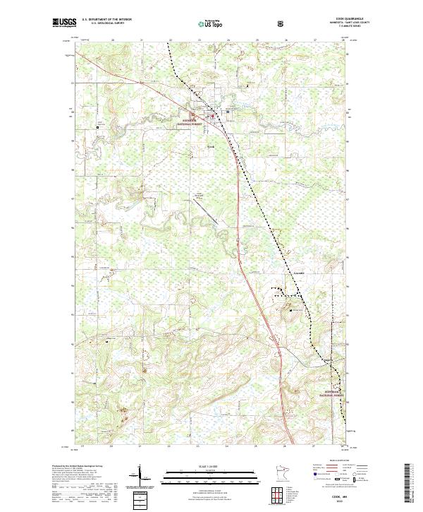 USGS Topographic Map – Cook