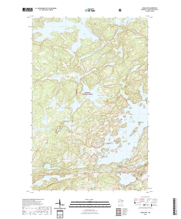 USGS Topographic Map – Crab Lake