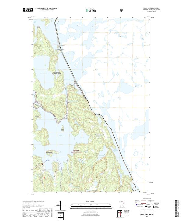 USGS Topographic Map – Crane Lake