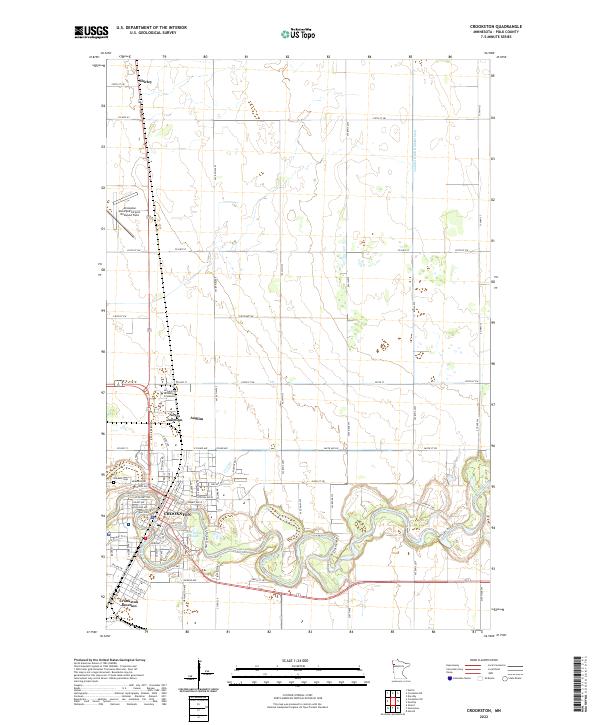 USGS Topographic Map – Crookston