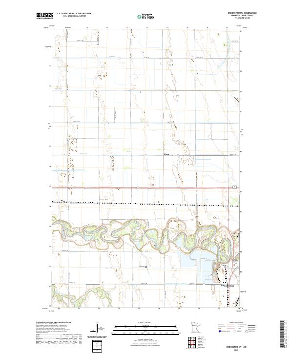 USGS Topographic Map – Crookston SW