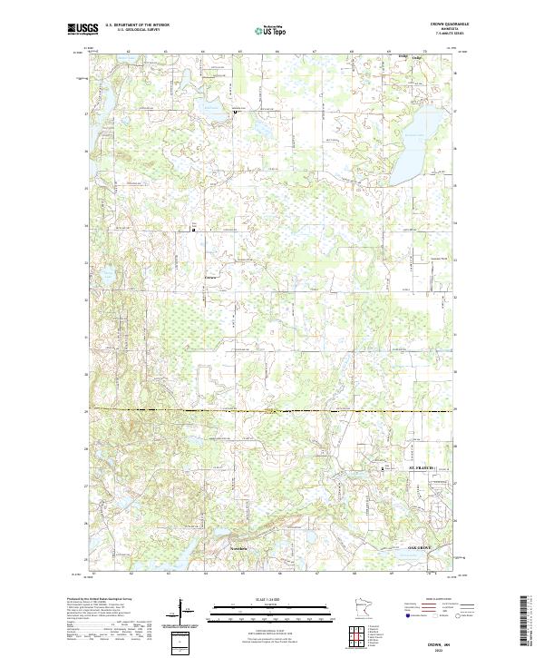 USGS Topographic Map – Crown