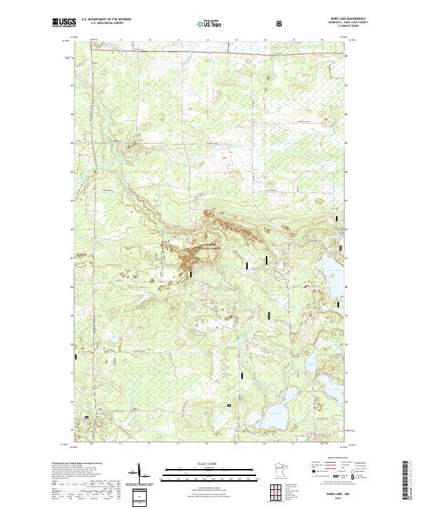 USGS Topographic Map – Dark Lake