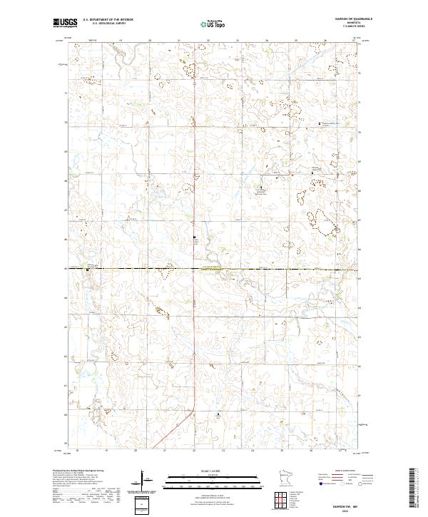 USGS Topographic Map – Dawson SW