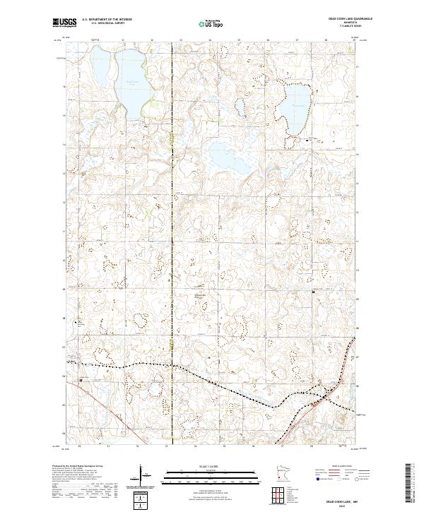 USGS Topographic Map – Dead Coon Lake