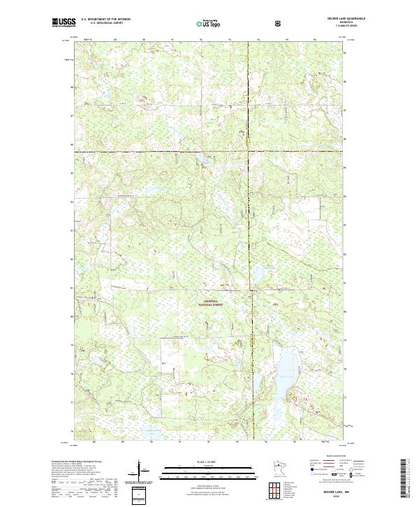 USGS Topographic Map – Decker Lake