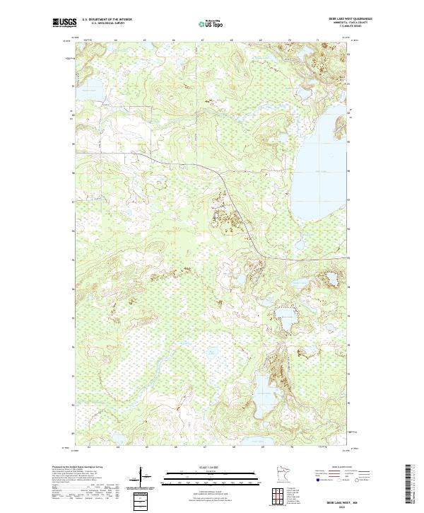 USGS Topographic Map – Deer Lake West