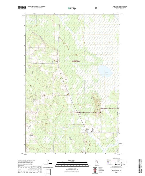 USGS Topographic Map – Deer River NE