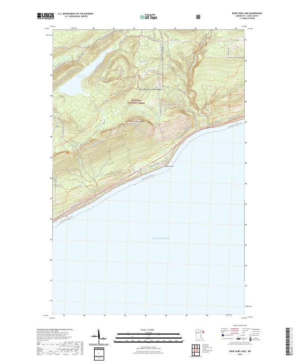 USGS Topographic Map – Deer Yard Lake