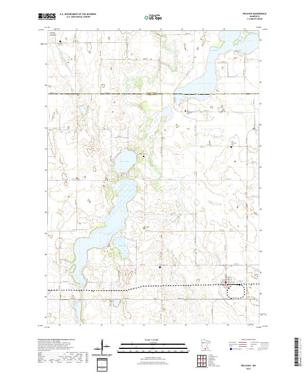 USGS Topographic Map – Delavan